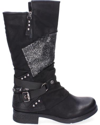 PUNTOSALAO BOTAS ESTILO MOTERO TACON BAJO PARA MUJER COLOR NEGRO F6373 VARIOS COLORES