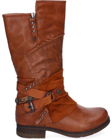 PUNTOSALAO BOTAS ESTILO MOTERO TACON BAJO PARA MUJER COLOR CAMEL F6373 VARIOS COLORES