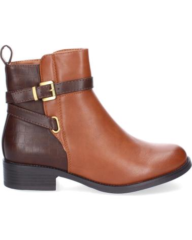 PUNTOSALAO BOTINES TACON BAJO ELEGANTES COMODOS PARA MUJER COLOR MARRON VARIOS COLORES