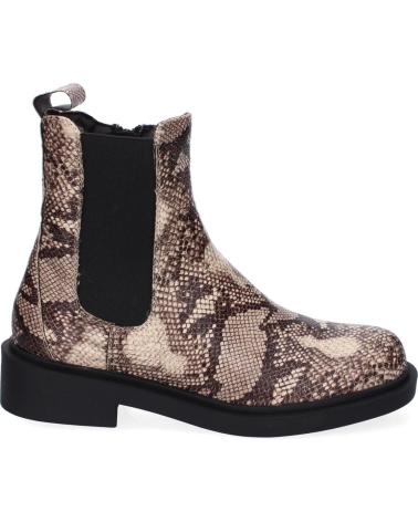 PUNTOSALAO BOTINES PLANOS ESTILO CHELSEA PARA MUJER COLOR SERPIENTE DB- VARIOS COLORES
