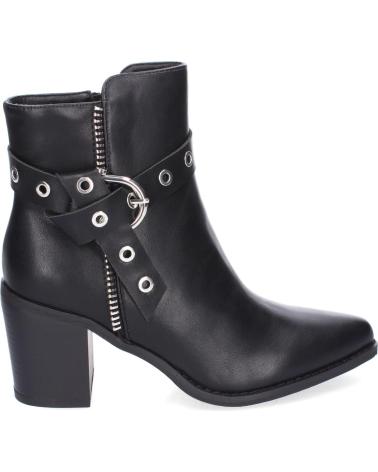PUNTOSALAO BOTINES DE TACON COMODO PARA MUJER HEBILLA COLOR NEGRO F6697 VARIOS COLORES