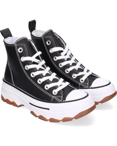 PUNTOSALAO ZAPATILLAS ABOTINADAS DE POLIPIEL PARA MUJER COLOR NEGRO EV1 VARIOS COLORES