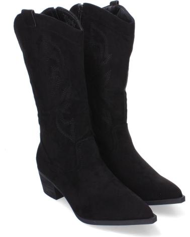 PUNTOSALAO BOTAS CAMPERAS PARA MUJER BORDADA TACON BAJO COMODO NEGRO YG VARIOS COLORES