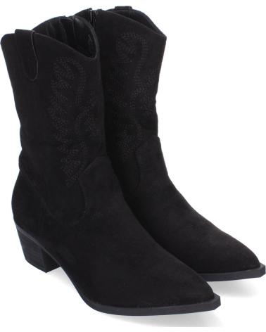 PUNTOSALAO BOTAS CAMPERAS PARA MUJER BORDADA TACON BAJO COLOR NEGRO YG8 VARIOS COLORES