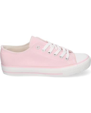 PUNTOSALAO ZAPATILLAS PLANAS DE LONA COMODAS PARA MUJER COLOR PINK FG-2 VARIOS COLORES