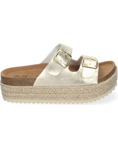 PUNTOSALAO SANDALIAS DORADAS PLANAS DE PLATAFORMA EN YUTE PARA MUJER CO VARIOS COLORES