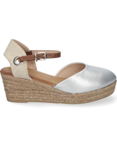 PUNTOSALAO ALPARGATAS PLATEADAS DE CUNA EN YUTE COMODA MUJER A-3005 VARIOS COLORES