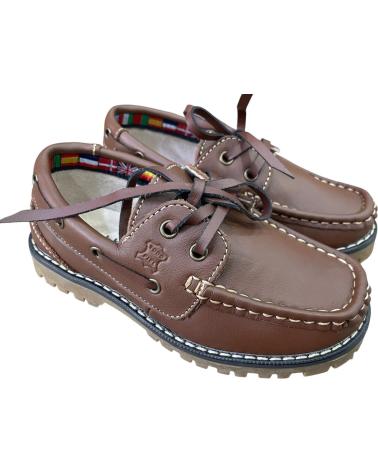 BUBBLE BOBBLE NAUTICO DE PIEL DE CORDONES MARRON A767 MARRóN