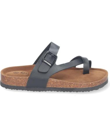 PUNTOSALAO SANDALIAS PLANAS BIO ESTILO ESCLAVA PARA MUJER COLOR NEGRO Y VARIOS COLORES