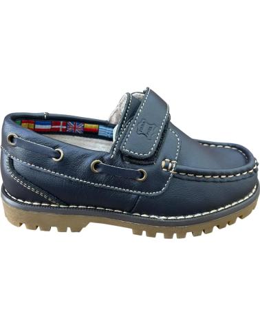 BUBBLE BOBBLE NAUTICO VELCRO PIEL MARINO A766 AZUL