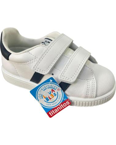TITANITOS ZAPATILLAS DE DEPORTE EN COLOR PARA NINO BLANCO Y AZUL
