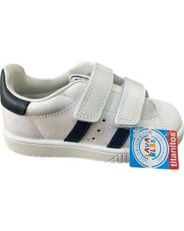 TITANITOS ZAPATILLAS DE DEPORTE EN COLOR PARA NINO BLANCO Y AZUL