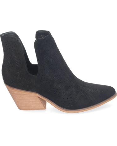 PUNTOSALAO BOTINES DE TACON BAJO CALADOS COMODOS COLOR NEGRO PARA MUJER VARIOS COLORES