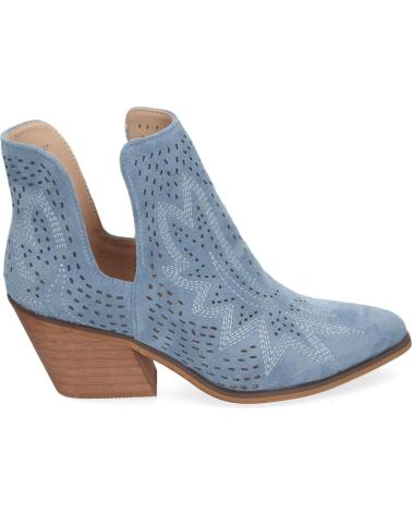 PUNTOSALAO BOTINES DE TACON BAJO CALADOS COMODOS COLOR JEANS PARA MUJER VARIOS COLORES