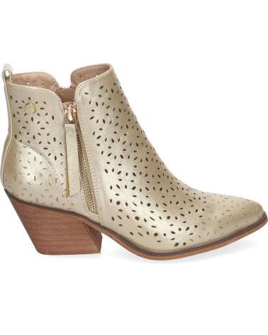 PUNTOSALAO BOTINES DORADOS DE TACON COMODO CALADOS PARA MUJER VR003 VARIOS COLORES