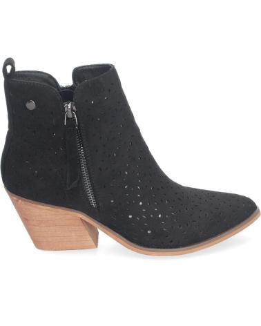 PUNTOSALAO BOTINES DE TACON COMODO CALADOS COLOR NEGRO PARA MUJER VR003 VARIOS COLORES