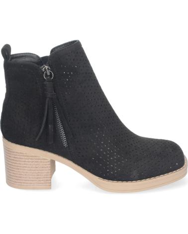 PUNTOSALAO BOTINES DE TACON BAJO CALADOS COLOR NEGRO PARA MUJER VR002 VARIOS COLORES