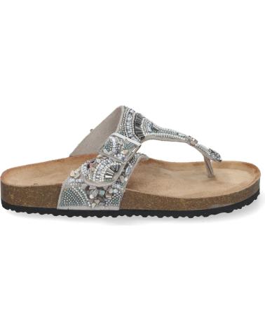 PUNTOSALAO SANDALIAS PLATEADAS PLANAS ESTILO BIO ESCLAVA PARA MUJER AY- VARIOS COLORES