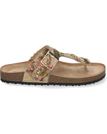 PUNTOSALAO SANDALIAS DORADAS PLANAS ESTILO BIO ESCLAVA PARA MUJER AY-30 VARIOS COLORES