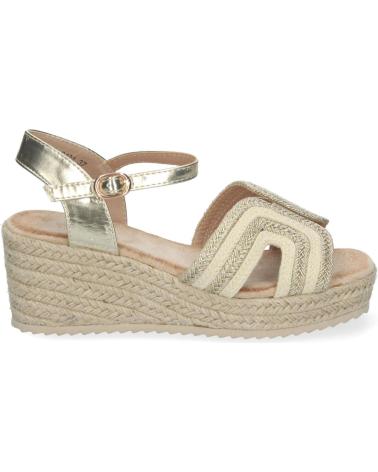 PUNTOSALAO SANDALIAS DORADAS DE CUNA EN YUTE PALA ABIERTA PARA MUJER BD VARIOS COLORES