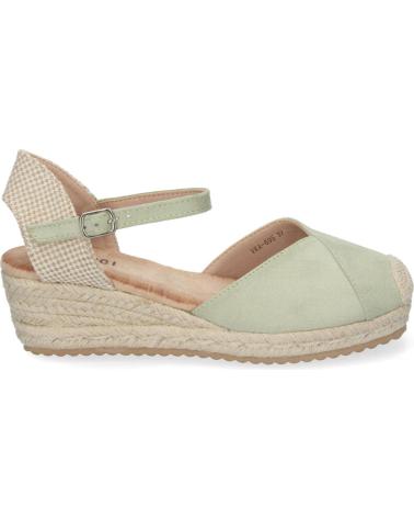 PUNTOSALAO SANDALIAS DE CUNA BAJA EN YUTE PARA MUJER COLOR VERDE VRA-69 VARIOS COLORES