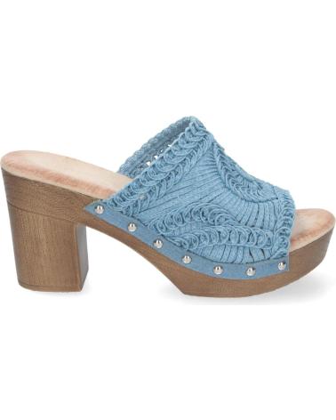 PUNTOSALAO ZUECOS DE TACON COMODO PARA MUJER COLOR AZUL DB-3178 VARIOS COLORES