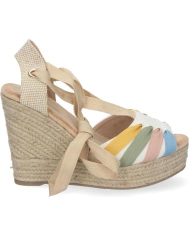 PUNTOSALAO SANDALIA CUNA ALTA EN YUTE LAZOS PARA MUJER MULTICOLOR 1A-15 VARIOS COLORES