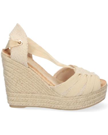 PUNTOSALAO SANDALIA CUNA ALTA EN YUTE LAZOS PARA MUJER COLOR BEIGE 1A-1 VARIOS COLORES