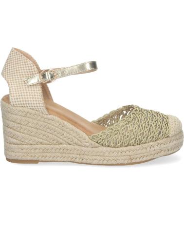 PUNTOSALAO ALPARGATAS DE CUNA MEDIA EN YUTE PALA DORADA TRENZADA MUJER VARIOS COLORES