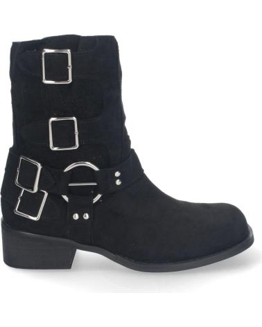 PUNTOSALAO BOTINES DE TACON BAJO CALADOS ESTILO MOTERO MUJER COLOR NEGR VARIOS COLORES