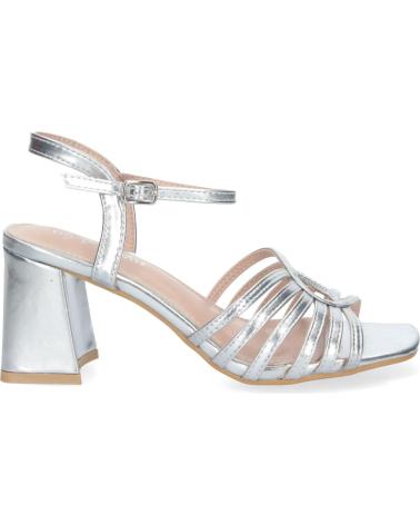 PUNTOSALAO SANDALIAS PLATEADAS DE VESTIR TACON COMODO PARA MUJER JL777 VARIOS COLORES