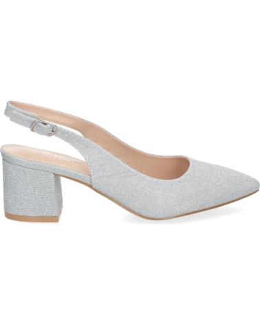 PUNTOSALAO ZAPATOS PLATEADOS DE TACON BAJO COMODO PARA FIESTA MUJER YK2 VARIOS COLORES