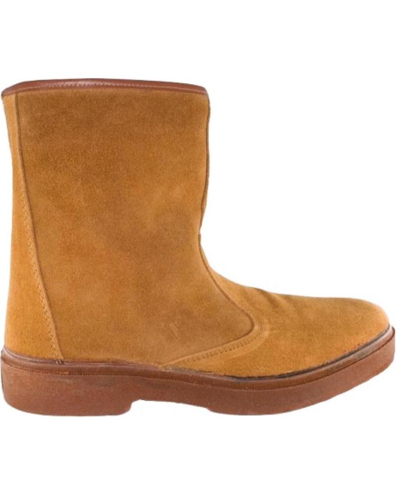 SEVILLAS BOTA DE MEDIA CANA PARA HOMBRE EN SERRAJE CON CREMALLERA LAT MARRóN