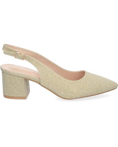 PUNTOSALAO ZAPATOS DORADOS DE TACON BAJO COMODO PARA FIESTA MUJER YK261 VARIOS COLORES