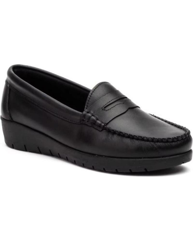 JAM MOCASIN DE PIEL PARA MUJER HECHO EN ESPANA TALLAS 36 A 41 MO NEGRO