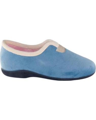 SEVILLAS ZAPATILLAS DE ESTAR POR CASA CERRADAS PARA MUJER DE TERCIOPE AZUL