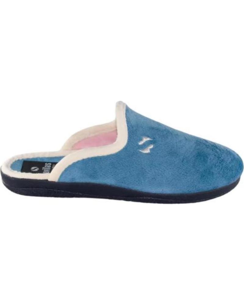 SEVILLAS ZAPATILLAS DE ESTAR POR CASA ABIERTAS PARA MUJER DE TERCIOPE AZUL