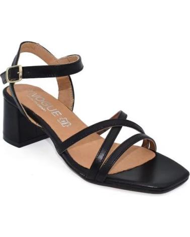 VOGUE TIENDA KATOSINES KATOSINES SANDALIAS DE TACON DE PIEL PLANTI NEGRO
