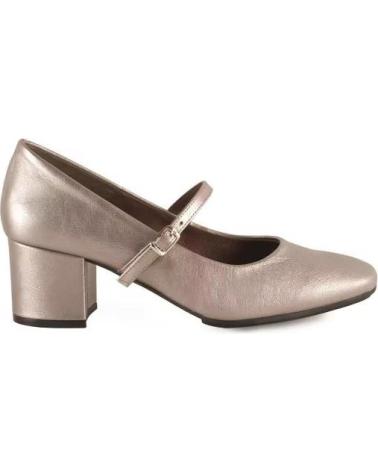 CHAMBY MERCEDITA DE PIEL CON TACON ANCHO Y HEBILLA PLANTILLA GEL HE VARIOS COLORES