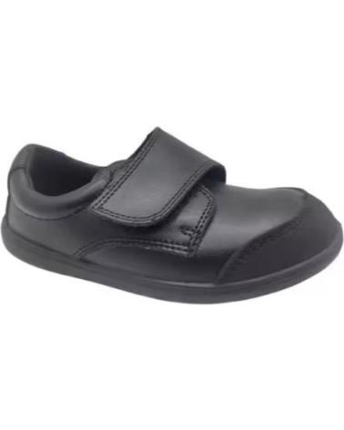 SAPATOS ESCOLARES JAVER EM COURO COM FECHO DE VELCRO NEGRO