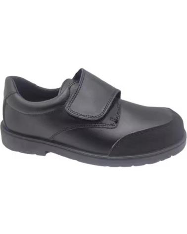 SAPATOS ESCOLARES JAVER DE COURO COM FECHO DE VELCRO PRETO NEGRO
