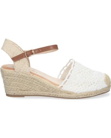 PUNTOSALAO ALPARGATA DE CUNA MEDIA DE YUTE COMODA PALA CROCHET BLANCO Y VARIOS COLORES