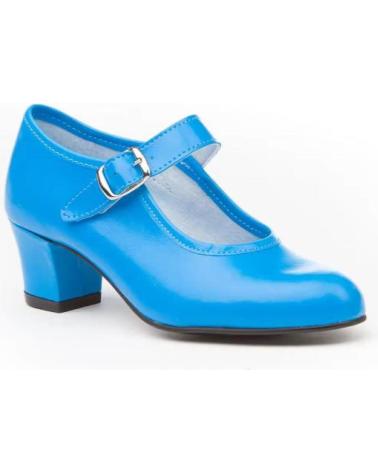 SAPATOS FLAMENCO MENINA ANGELITOS SALTO FIVELA TURQUESA TURQUESA
