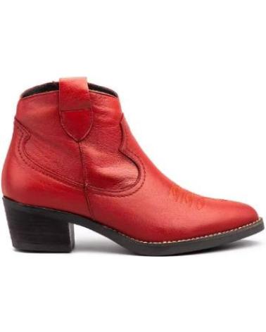 COWBOY ANKLE BOOTS LEDER DAMEN JAM MOD. ROT ROJO