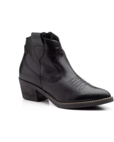 COWBOY-STIEFELETTEN DAMEN JAM MODELL SCHWARZ LEDER NEGRO