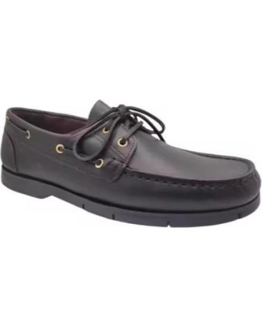 KATOSINES MOCASSINI NAUTICI IN PELLE DA UOMO, CALZATURE MARRONI CON SUOLA LISCIA MARRóN