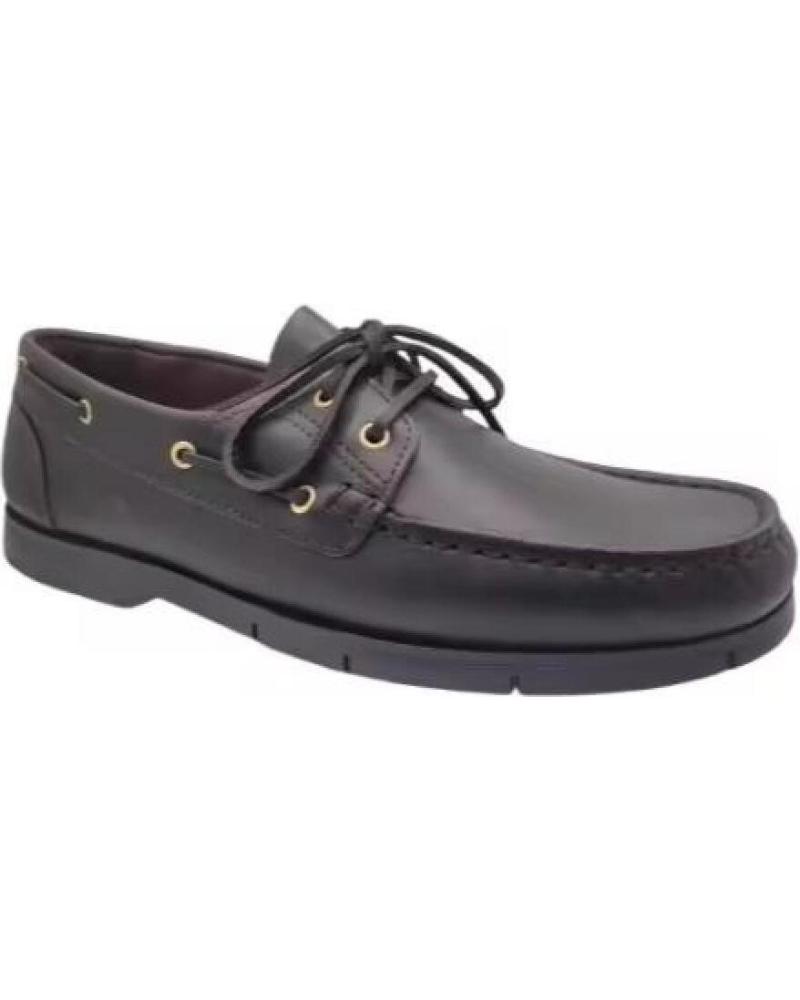 KATOSINES MOCASSINI NAUTICI IN PELLE DA UOMO, CALZATURE MARRONI CON SUOLA LISCIA MARRóN