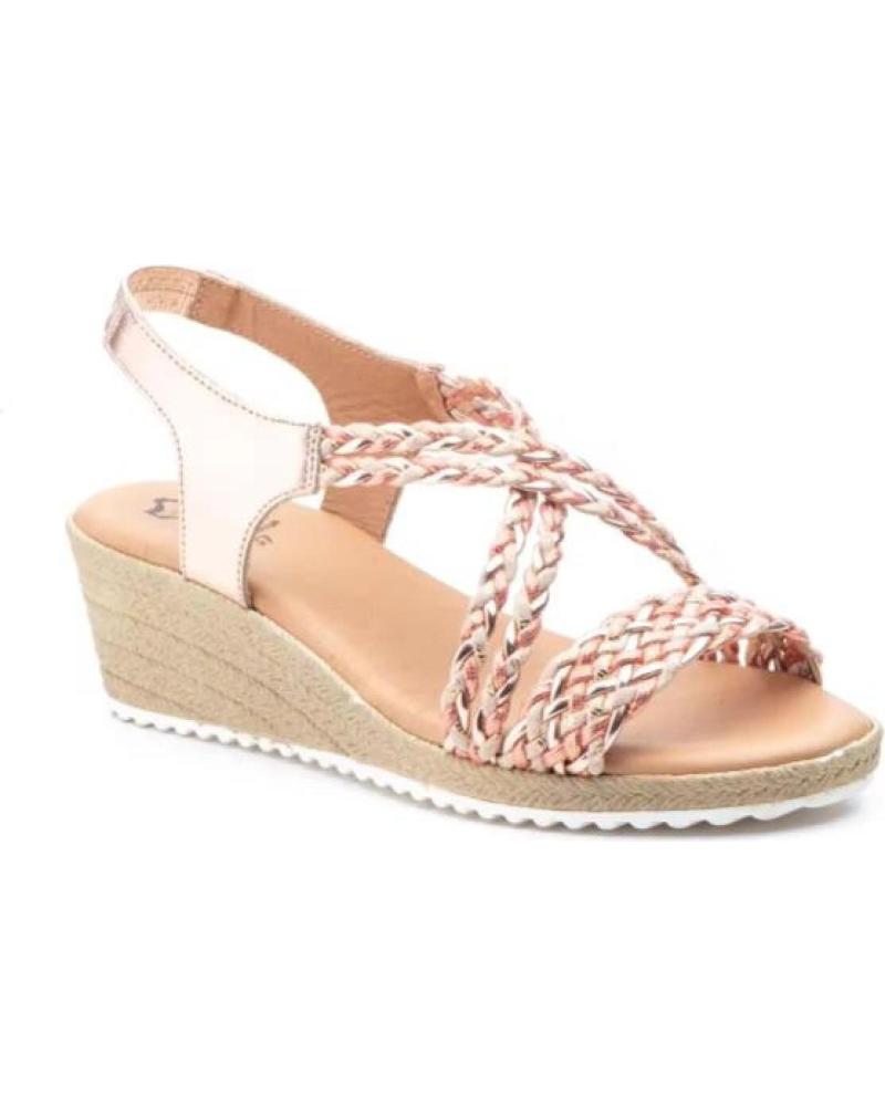 JAM SANDÁLIAS DE SALTO ANABELA TRANÇADAS ROSA ROSA