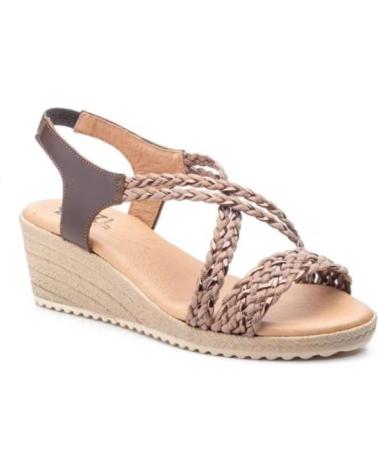 SANDÁLIAS DE CUNHA TRANÇADAS JAM MARRONS FABRICADAS NA ESPANHA MARRóN