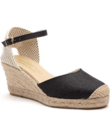 ESPADRILHAS DE CUNHA KATOSINES COM PULSEIRA PRETA NEGRO